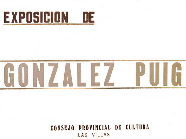 Exposición de Gonzalez Puig