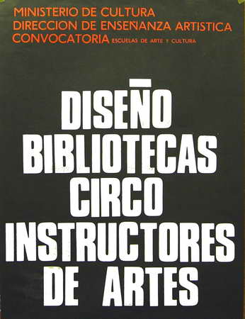Diseño, bibliotecas, circo, instructores de arte