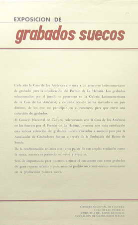Exposición de Grabados Suecos