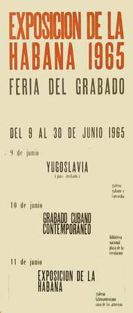 Exposición de La Habana 1965; Feria del Grabado