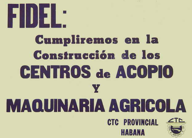 Fidel: cumpliremos en la construcción de los centros de acopio y maquinaria agrícola