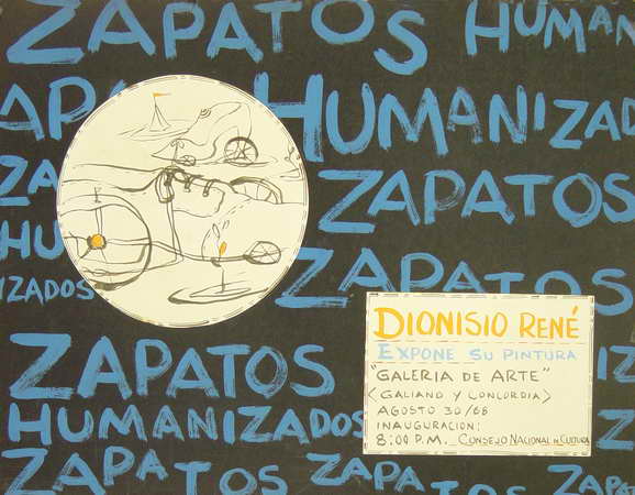 Dionisio René expone su pintura: zapatos humanizados. Galería de Arte