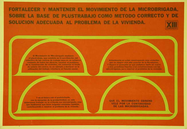 Fortalecer y mantener el movimiento de la microbrigada, sobre la base de plustrabajo como método correcto...