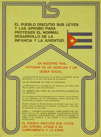 El Pueblo discutió sus leyes y las aprobó para proteger el normal desarrollo de la infancia y la juventud...