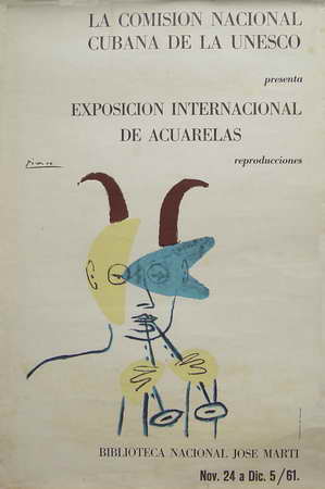 Exposición Internacional de acuarelas, reproducciones. Biblioteca Nacional José Martí. Nov.24 a Dic.5/61