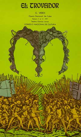 El Trovador. Opera nacional de Cuba. Septiembre, 1971. Teatro García Lorca