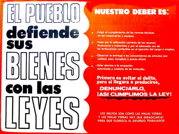 El Pueblo defiende sus bienes con las leyes. Nuestros deberes: -Exigir el cumplimiento de las normas...