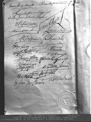 FIRMAS DE LA CONVENCION CONSTITUYENTE DE 1928