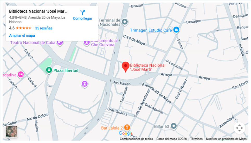 Mapa de Google BNCJM