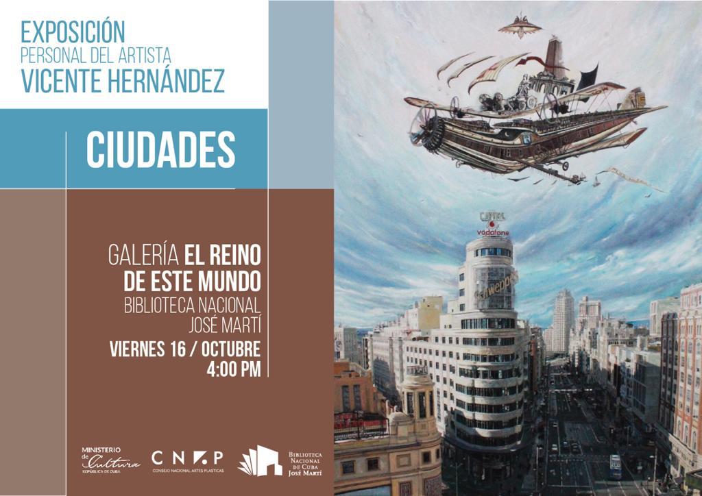Foto de Inaugurada la exposición Ciudades del artista Vicente Hernández en la Biblioteca Nacional