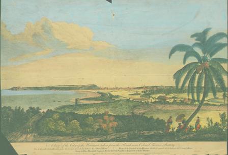 Foto de Visión inglesa de la Isla de Cuba en libros antiguos.