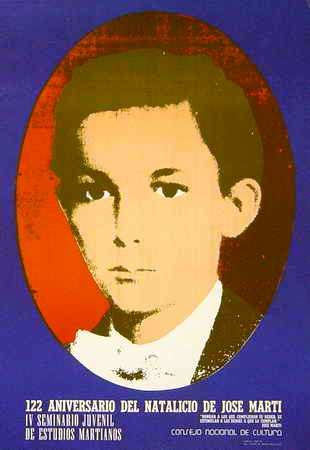 Foto de 122 aniversario del natalicio de José Martí. IV Seminario Juvenil... Autor: Rafael Zarza González Fecha: [1975] Lugar: [La Habana]