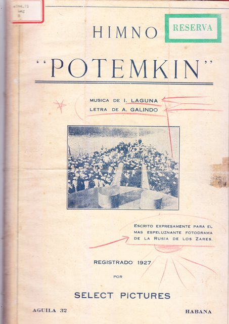 Foto de Marchas, Himnos y Música laudatoria en Cuba: El Himno “Potemkin”, una partitura cubana de 1927 (I).