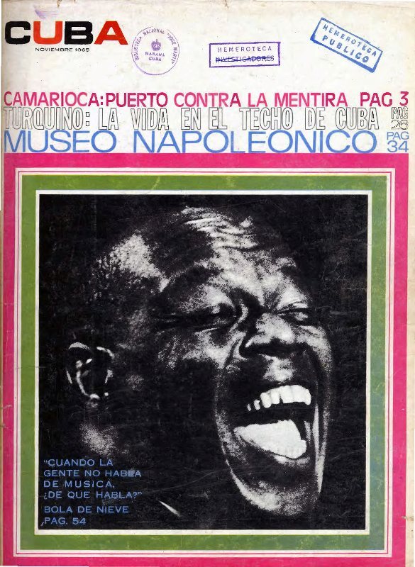 Foto de De la historia contada por las revistas cubanas de los sesenta. Bola de Nieve: yo soy la canción que canto