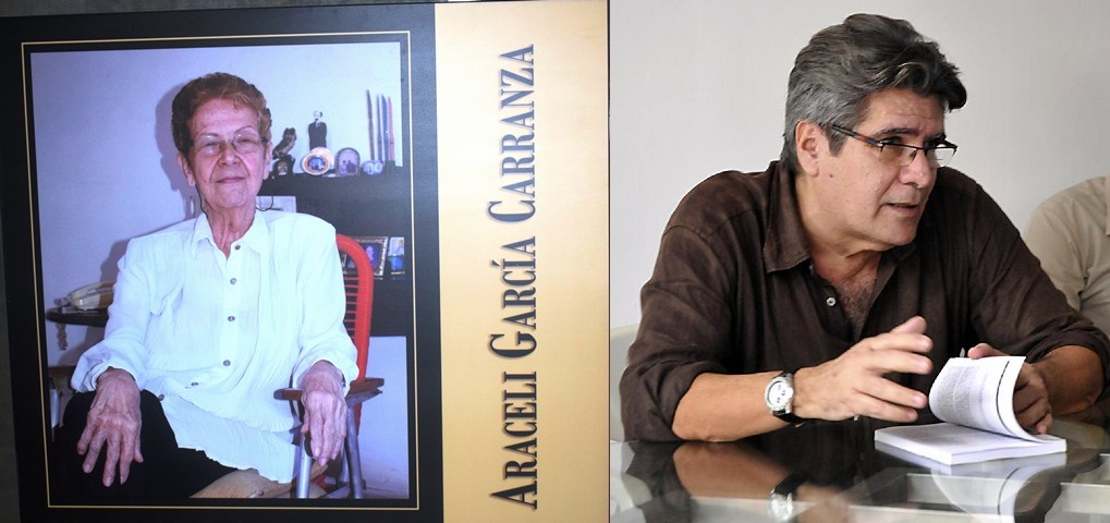 Foto de Nota de la Biblioteca Nacional de Cuba José Martí. Conferida la Orden Carlos J. Finlay a la Dra. Araceli García Carranza y al Dr. Rafael Acosta de Arriba.