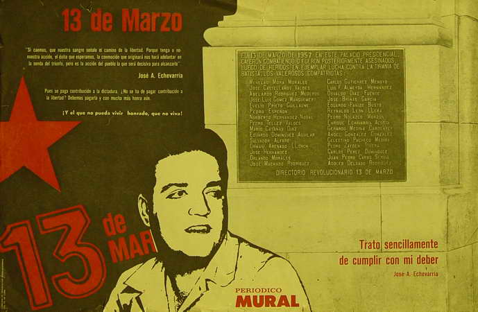 Foto de Asalto al Palacio Presidencial (La Habana, 13 de marzo de 1957). Exposición de Carteles