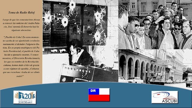 Foto de Programa Nacional por la Lectura. Asalto al  Palacio Presidencial y Radio Reloj (La Habana, 13 de marzo de 1957.Postales de Homenaje a los héroes 