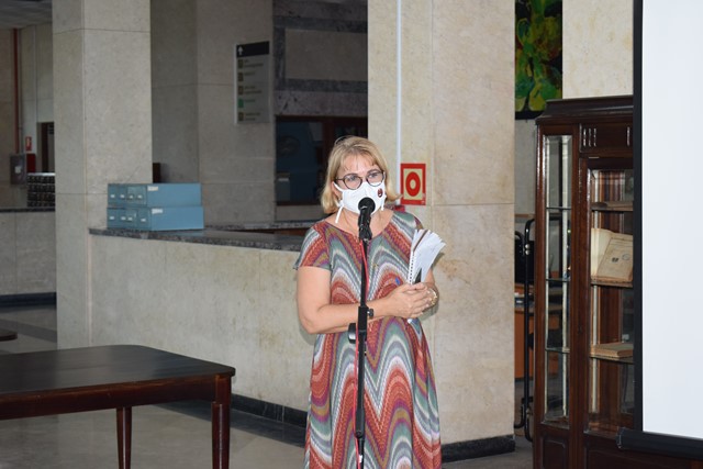 Foto de Magda Resik, Vicepresidenta de la UNEAC y Directora de Comunicación de la Oficina del Historiador de la Ciudad