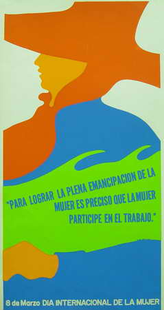 Foto de 8 de Marzo.Día Internacional de la Mujer en Cuba.  Exposición de carteles de la Biblioteca Nacional