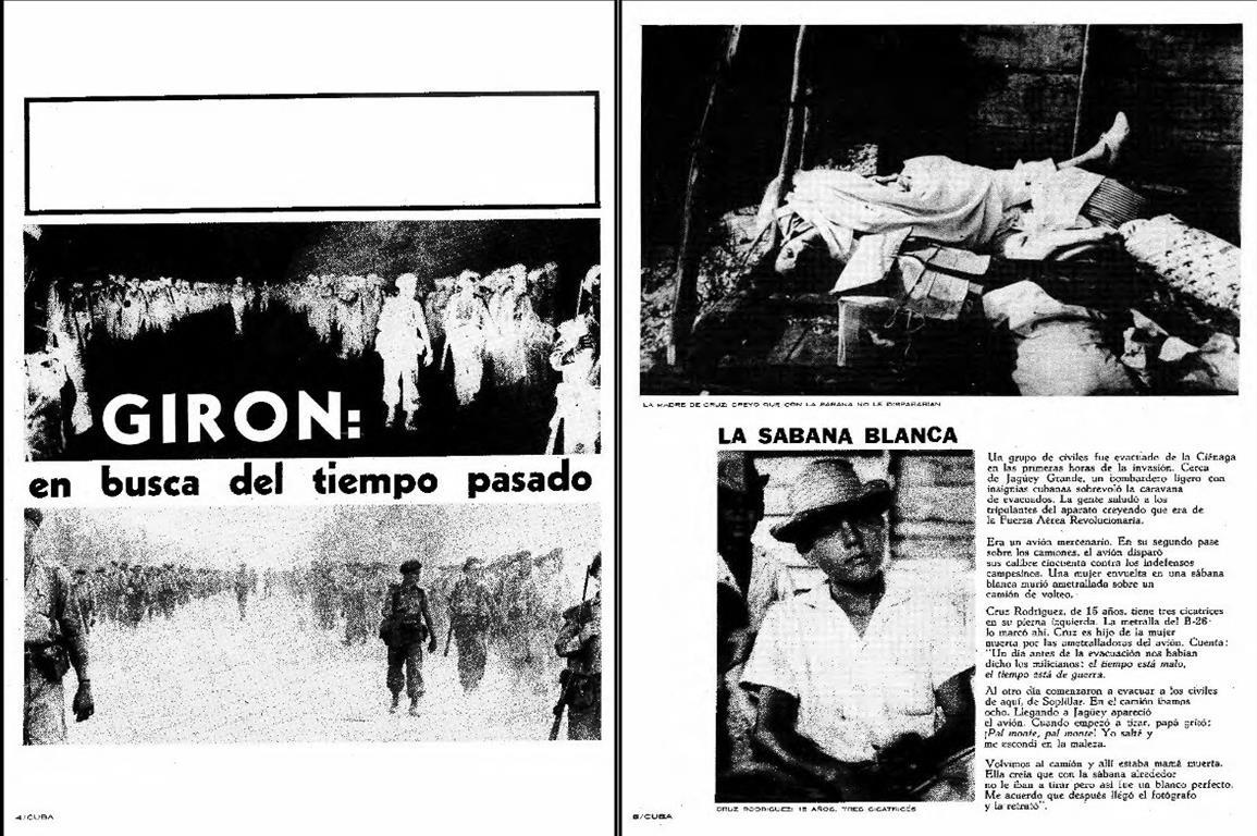 Foto de 120 Aniversario BNCJM- De la historia contada por las revistas cubanas de los sesenta. Recuerdos de Girón: “Creyó que con la sábana blanca no le dispararían” 