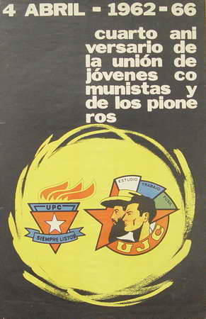 Foto de 4 de abril de 2021: Aniversarios 60 de la Organización de Pioneros José Martí y  59 de la Unión de Jóvenes Comunistas