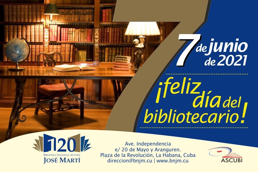 Foto de Mensaje de Felicitación a los bibliotecarios cubanos del director de la Biblioteca Nacional de Cuba José Martí, Omar Valiño Cedré 