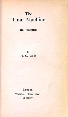 Foto de La máquina del tiempo de Herbert George Wells. Primera edición 