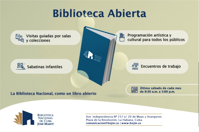 Foto de Biblioteca Abierta. Sábado 26 de noviembre, de 8:30 a.m. a 5:00 p.m.La Biblioteca Nacional, como un libro abierto