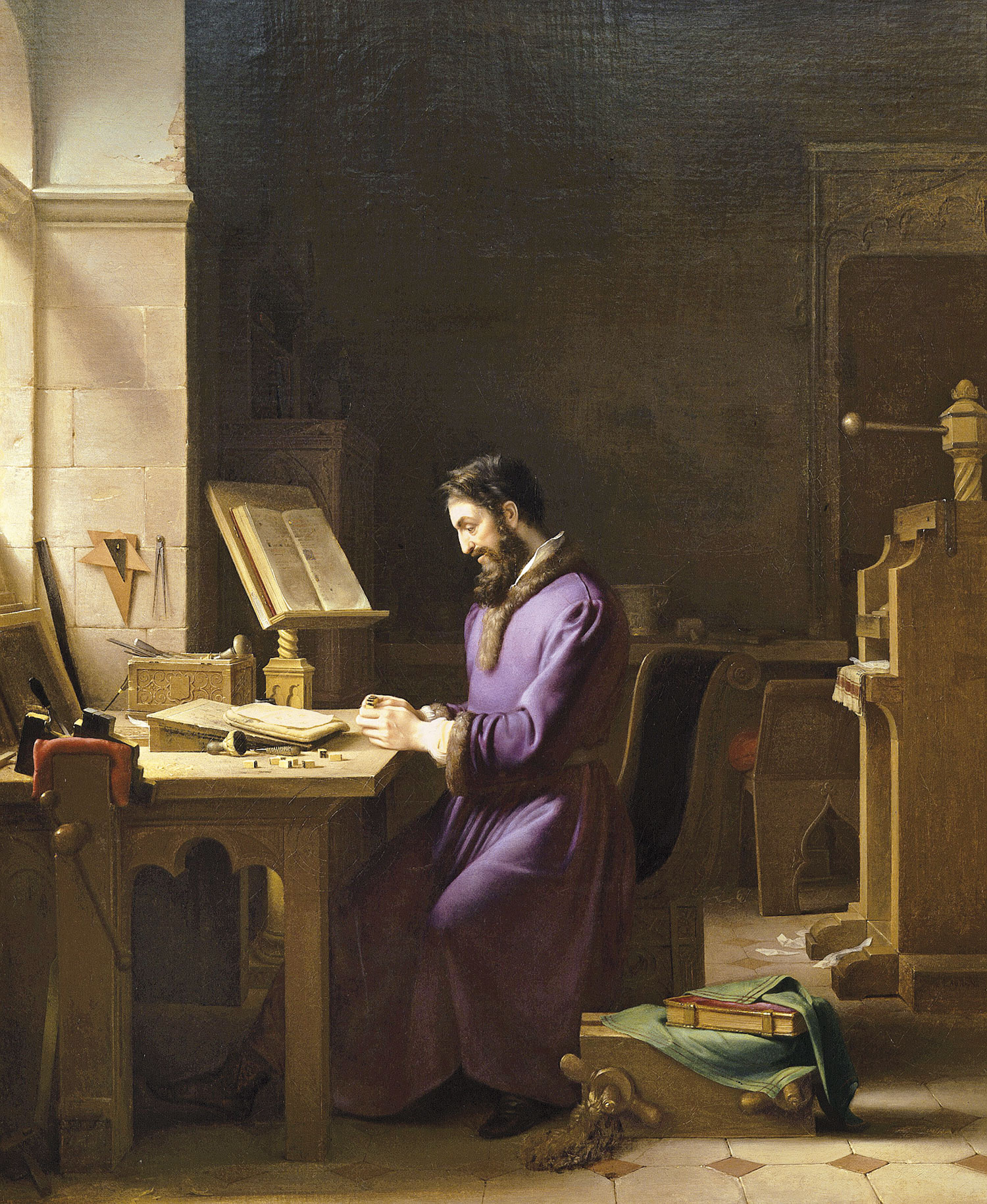Foto de Johannes Gutenberg, el inventor de la imprenta a 554 años de su fallecimiento  