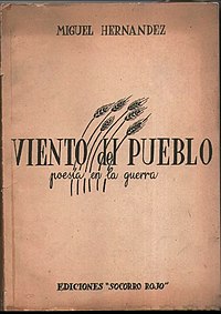 Foto de Programa Nacional por la Lectura. En el 80 aniversario de la muerte del poeta Miguel Hernández. (28/3/1942). Viento del pueblo, de  Miguel Hernández.