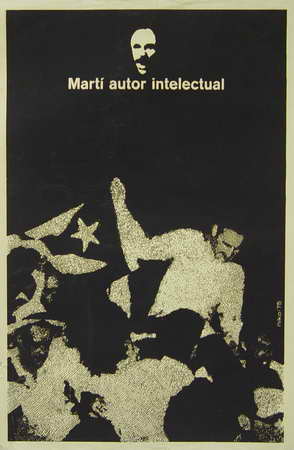 Foto de Martí autor intelectual Autor: [Antonio Pérez González] Fecha: 1975 Lugar: [La Habana Técnica: Silk-screen, col. Dimensiones: 76 x 51 cm. Descriptores: ANIVERSARIOS Y CONMEMORACIONES (26 de Julio)