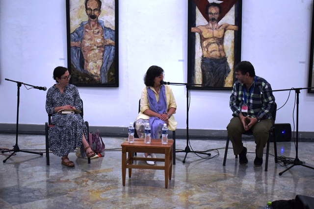 Foto de Diálogo público entre la notable escritora colombiana Laura Restrepo y la directora de la Biblioteca Nacional de Colombia, Adriana Martínez-Villalba