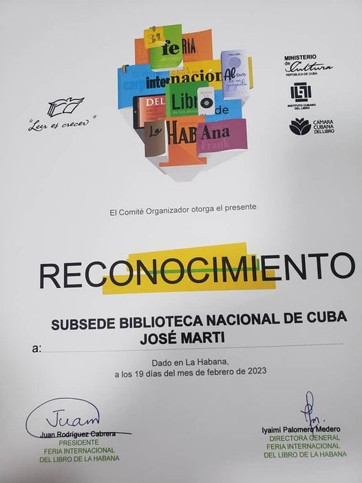 Foto de Recibe la Biblioteca Nacional de Cuba Reconocimiento  como Subsede de la 31 Feria Internacional del Libro de La Habana