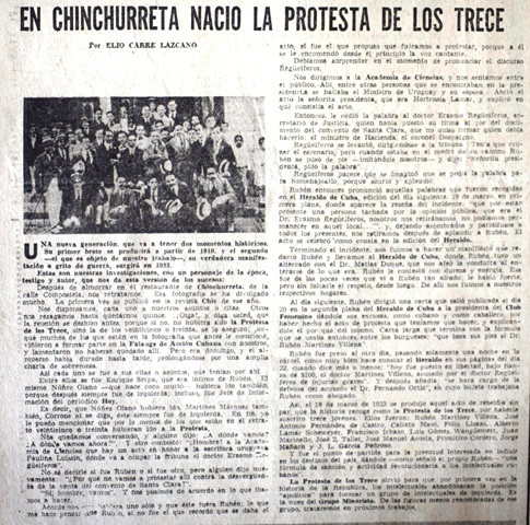 Foto de Centenario de la Protesta de los Trece. Archivo de publicaciones periódicas