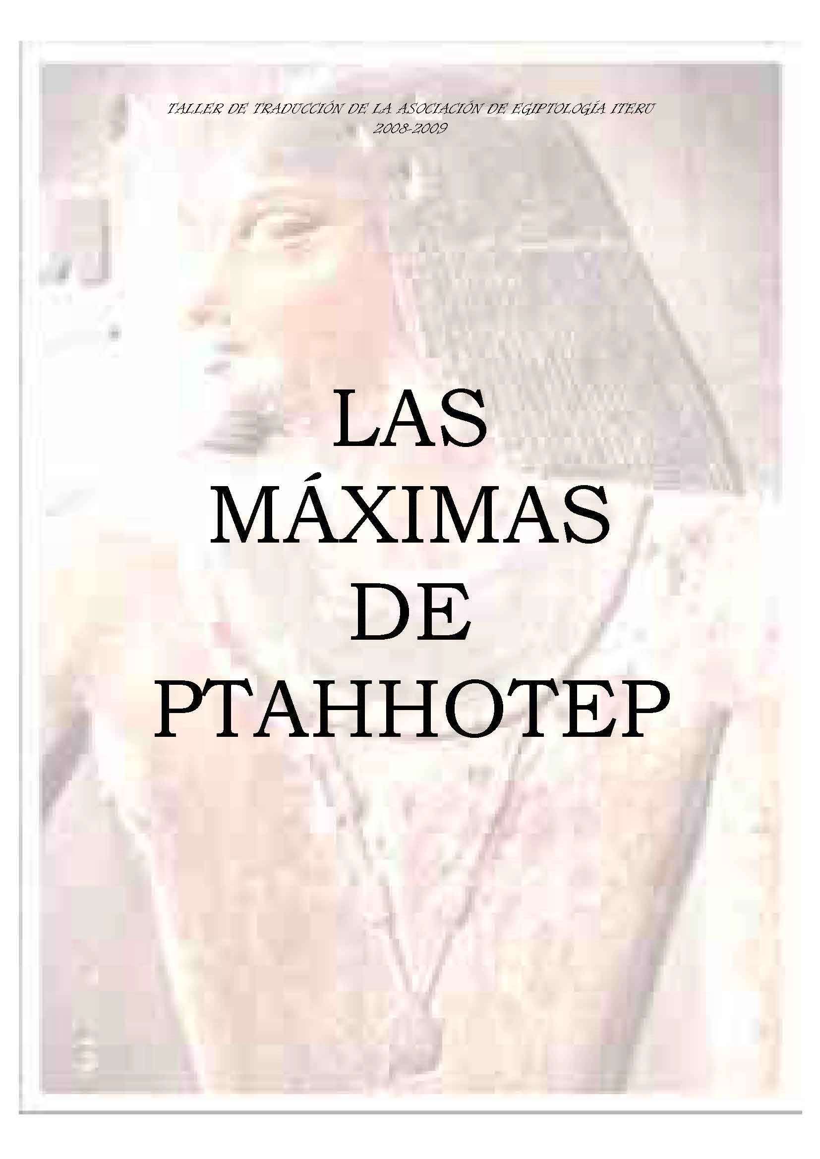 Foto de Programa Nacional por la Lectura. Reseña. Las máximas de Ptahhotep